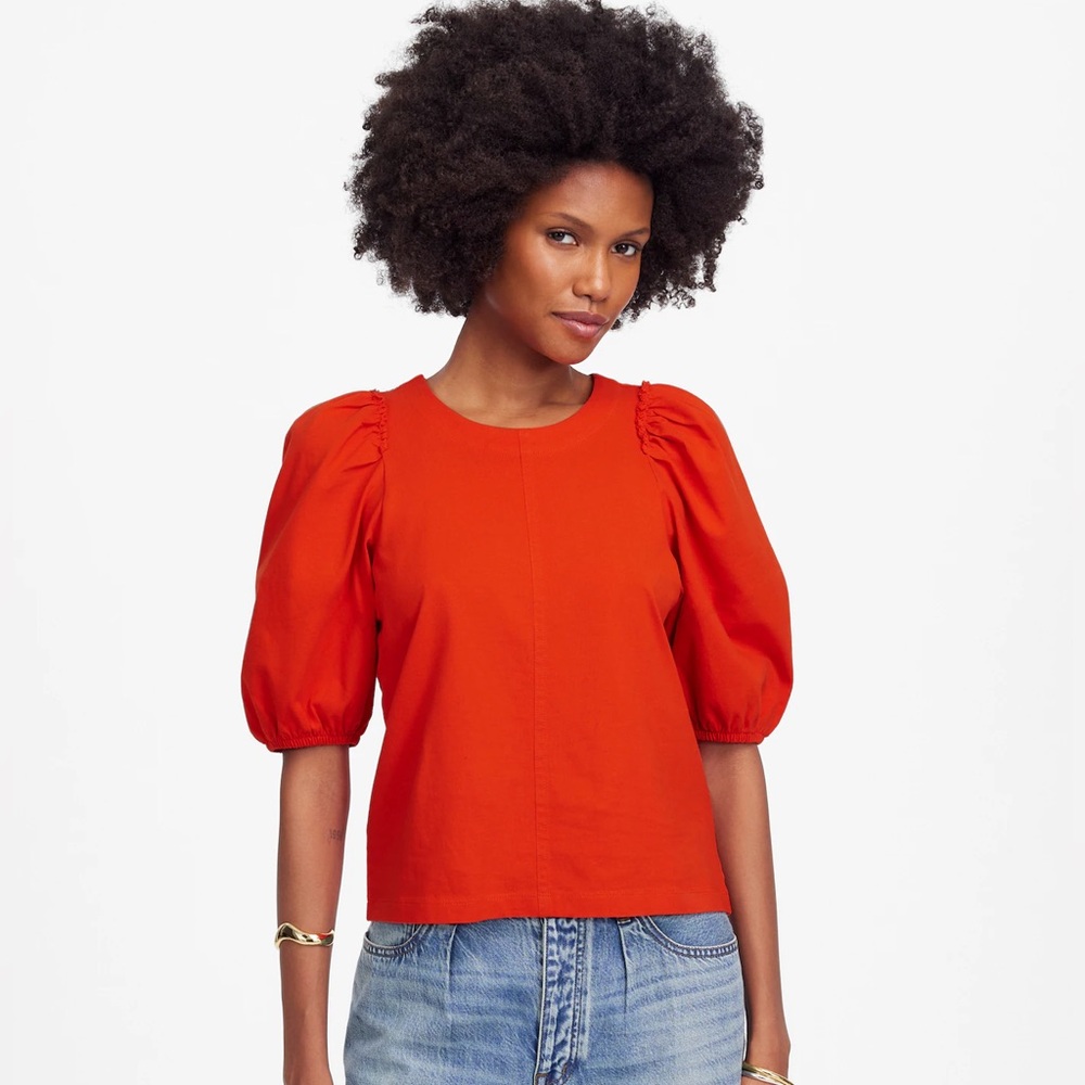 NWT Madewell Puff-Sleeve Tee